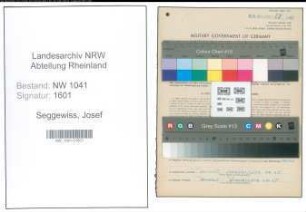 Entnazifizierung Josef Seggewiss , geb. 03.05.1896 (Lehrer)