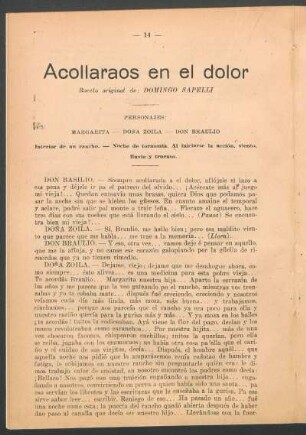 Acollaraos en el dolor : Boceto original