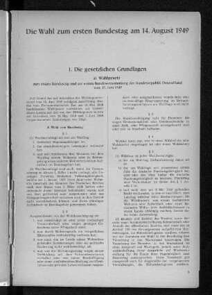 1. Die gesetzlichen Grundlagen