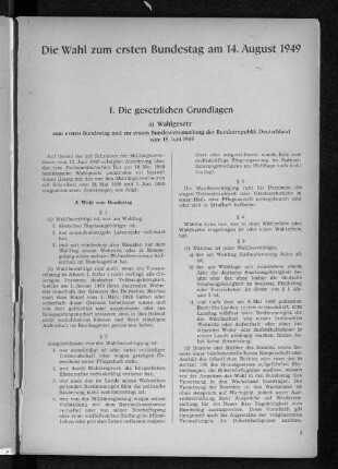 1. Die gesetzlichen Grundlagen