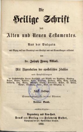 Die Heilige Schrift des Alten und Neuen Testamentes, 2