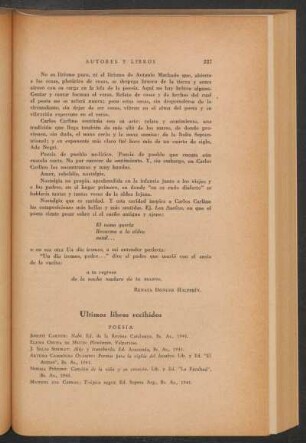 Últimos libros recibidos