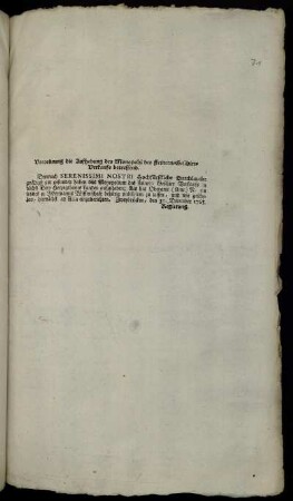 Verordnung die Aufhebung des Monopolii des steinern-Geschirr-Verkaufs betreffend : Zweybrücken, den 30. December 1763.