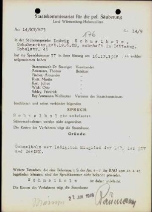 Schmalholz, Ludwig