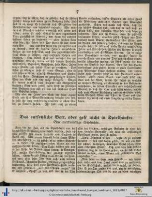 Das entsetzliche Bett, oder geh' nicht in Spielhäuser.