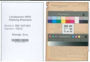 Entnazifizierung Erna Boenigk , geb. 12.05.1911 ()