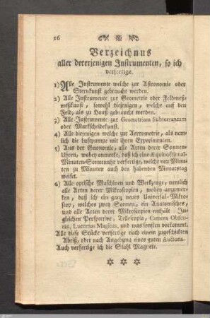 Verzeichnus aller dererjenigen Instrumenten, so ich verfertige.