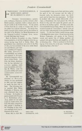 42.1910 = Nr. 165: Frederic Crowninshield, a many-sided artist