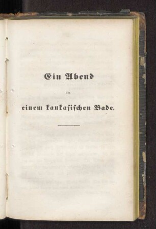 Ein Abend in einem kaukasischen Bade.