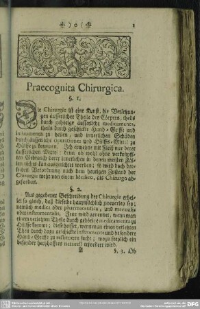 [Liber I] Praecognita Chirurgica