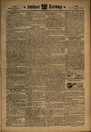 Zweite Ausgabe vom Mittwoch, den 13. Juli 1910.
