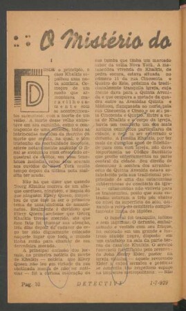 O mistério do ataúde Grego : [Grande romance]. (Continúa no próximo número)