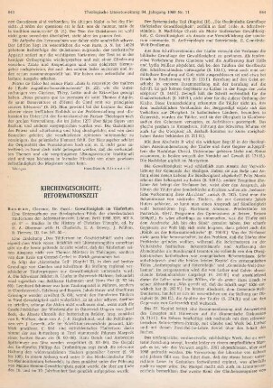 843-845 [Rezension] Bauman, Clarence, Gewaltlosigkeit im Taeufertum