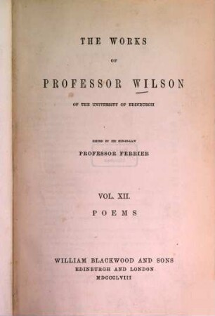 The works of Professor Wilson, 12