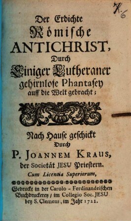 Der erdichte Römische Antichrist