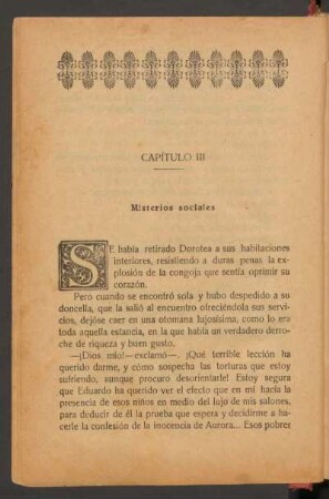 Capítulo III - Misterios sociales