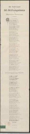 3: III. Tafel-Lied zum 50. Stiftungsfeste des Allgemeinen Turnvereins Dresden