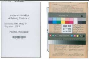 Entnazifizierung Hildegard Poetter , geb. 31.05.1902 (Bankangestellte)