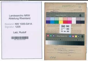 Entnazifizierung Rudolf Latz , geb. 02.11.1919 (Polizist)