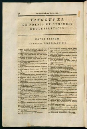 376-406, Titulus XI. De Poenis et Censuris Ecclesiasticis.