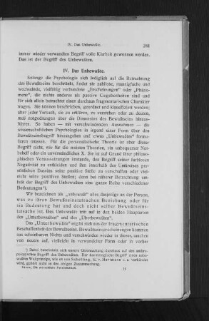 IV. Das Unbewußte.