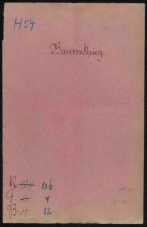 Berichte und Schriftwechsel mit Jörg Truchsess, Oberster Feldhauptmann des Schwäbischen Bundes