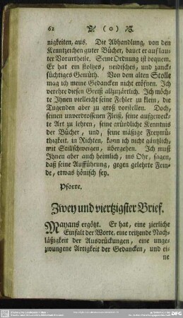 Zwey und viertzigster Brief