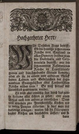 Hochgeehrter Herr /