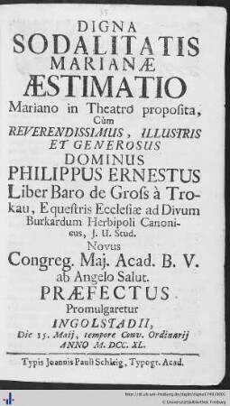 Digna Sodalitatis Marianae Aestimatio