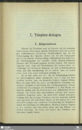 C. Telephon-Anlagen