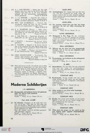 Moderne Schilderijen (Nr. 220-475)