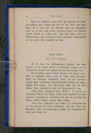 Drittes Kapitel. In der Schule.