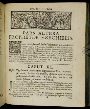 Pars Altera Prophetiæ Ezechielis.
