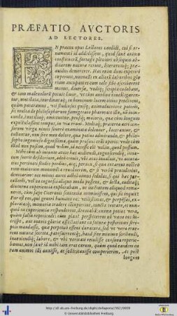 Praefatio Auctoris Ad Lectores.