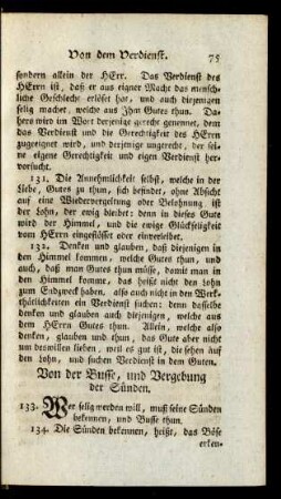 Von der Busse, und Vergebung der Sünden