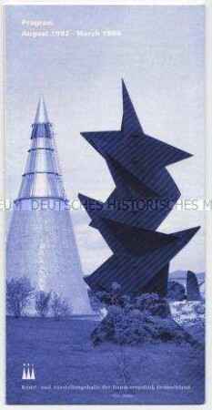 Programm der Kunst- und Ausstellungshalle der Bundesrepublik Deutschland 1993/94 (in englischer Sprache)