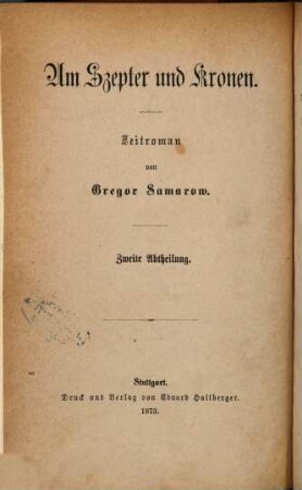 Um Szepter und Kronen : Zeitroman, 2,4. Europäische Minen und Gegenminen