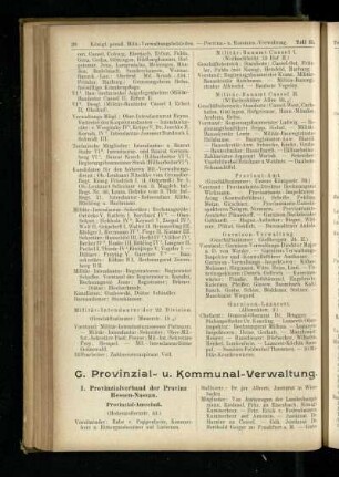 Provinzial- u. Kommunal-Verwaltung