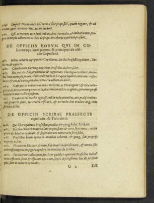 De Officiis Eorum Qui In Cohorte equitum parent & praecipue de officio Capellani.