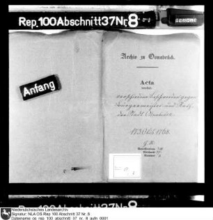 Verschiedene Beschwerden gegen Bürgermeister und Rat der Stadt Osnabrück