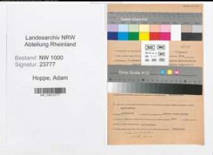 Entnazifizierung Adam Hoppe, geb. 11.12.1906 (Postschaffner)