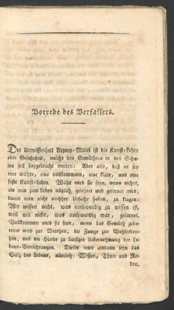 Vorrede des Verfassers.