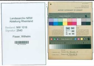 Entnazifizierung Wilhelm Fisser , geb. 24.09.1905 (Kfz.mechaniker)