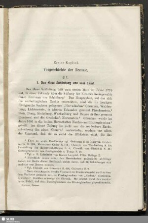 Erstes Kapitel. Vorgeschichte der Rezesse