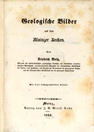 Geologische Bilder aus dem Mainzer Becken