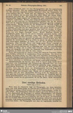 Zwei streitige Methoden