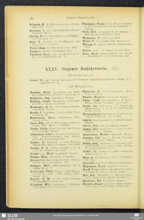 XXXV. Siegener Bezirksverein.