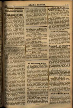 Zweite Ausgabe vom Mittwoch, den 11. September 1935.