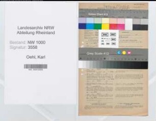 Entnazifizierung Karl Oehl, geb. 16.01.1895 (Architekt)