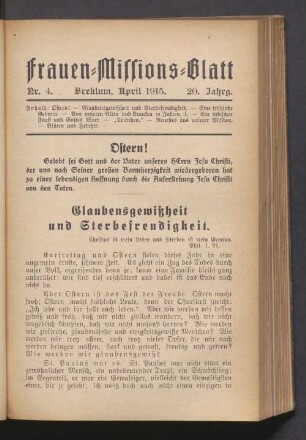 Nr. 4. April 1915